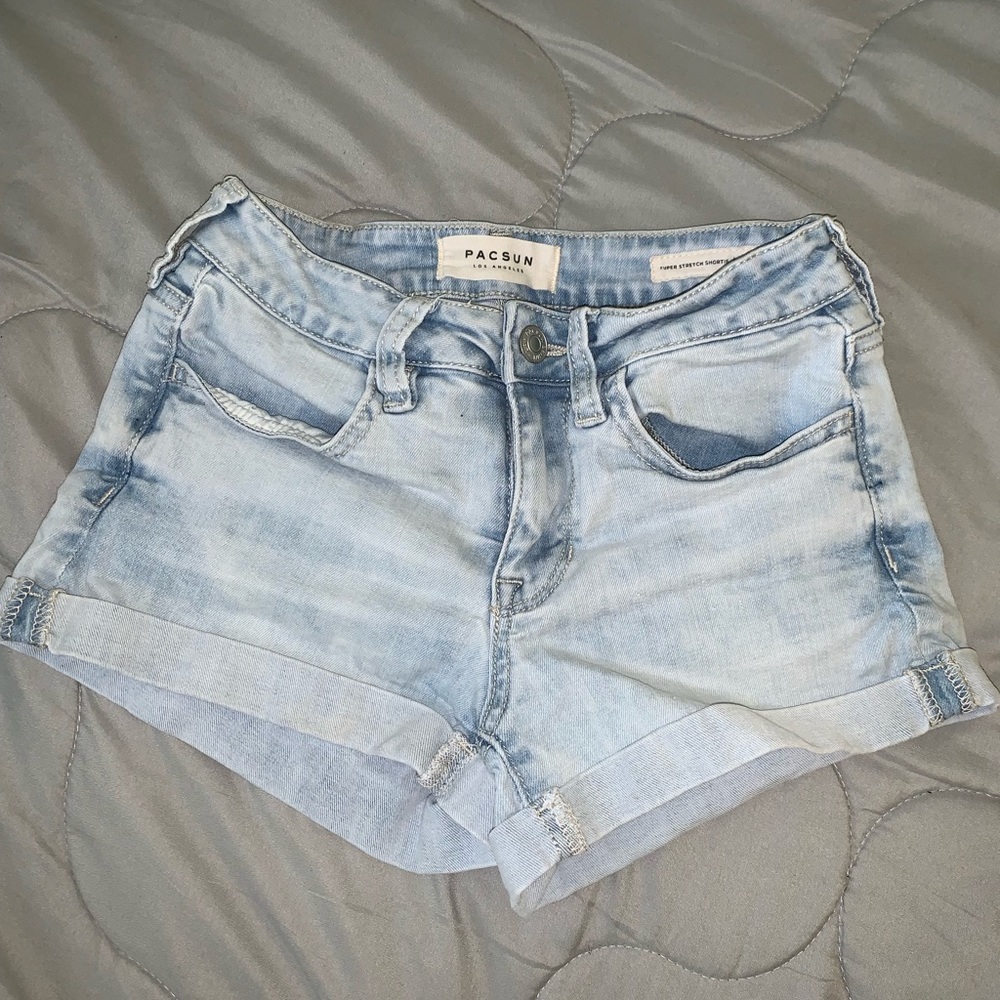 PACSUN blue denim shorts